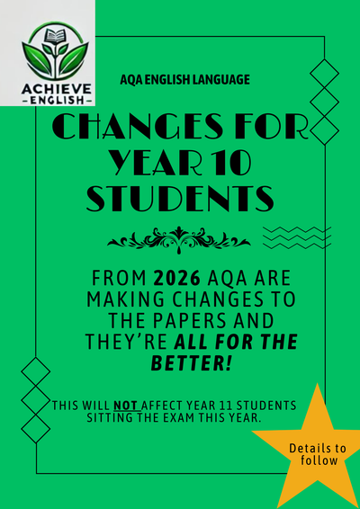 AQA English Language are making changes from 2026!